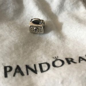 Pandora Purse charm with pink CZ